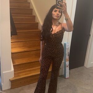 Fashion Nova Brown Leopard Jumpsuit